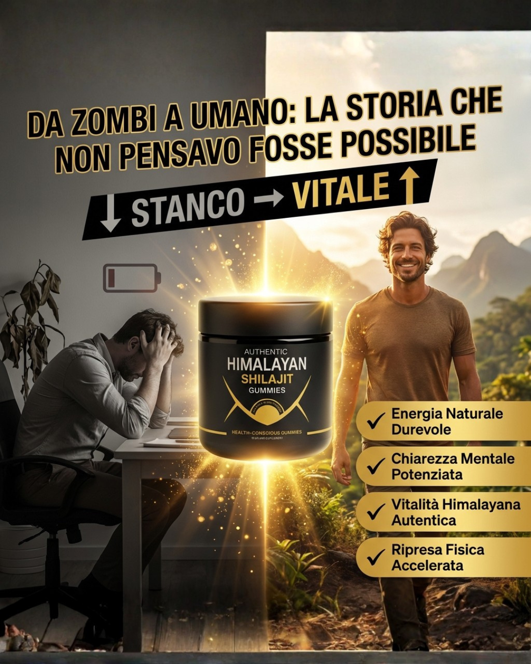 100% Shilajit Gummies – 30 gomme 💎 Fonte di energia vitale dell’Himalaya