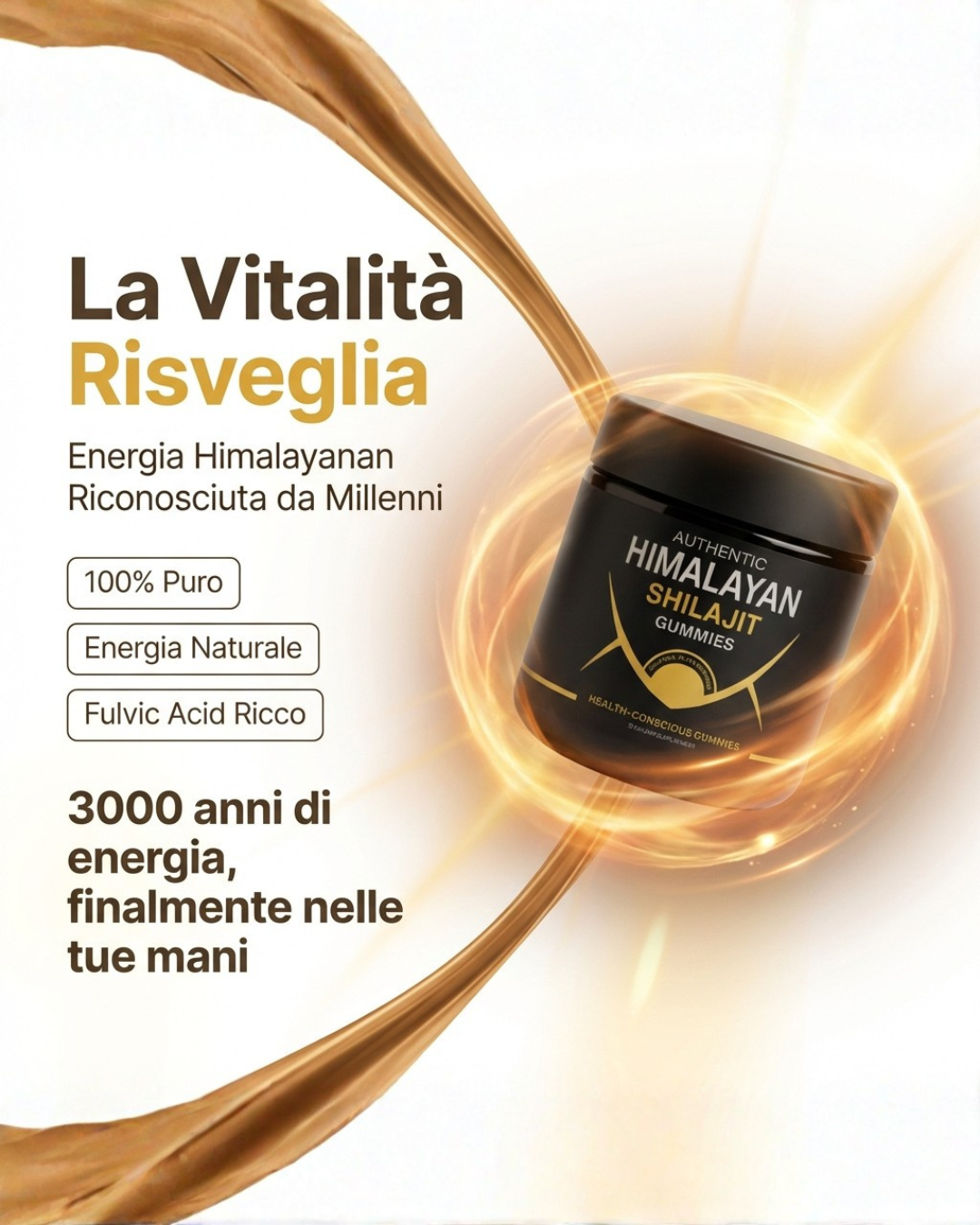 100% Shilajit Gummies – 30 gomme 💎 Fonte di energia vitale dell’Himalaya
