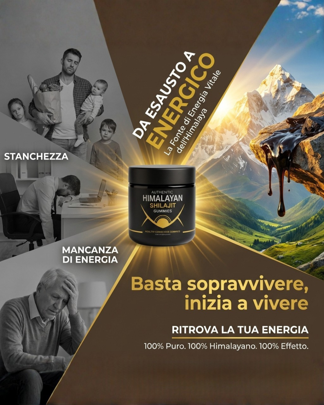 100% Shilajit Gummies – 30 gomme 💎 Fonte di energia vitale dell’Himalaya